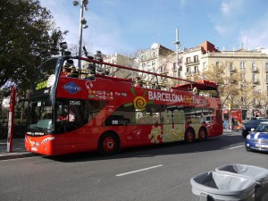 バルセロナの観光バス