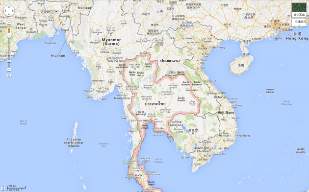 タイ Google マップ